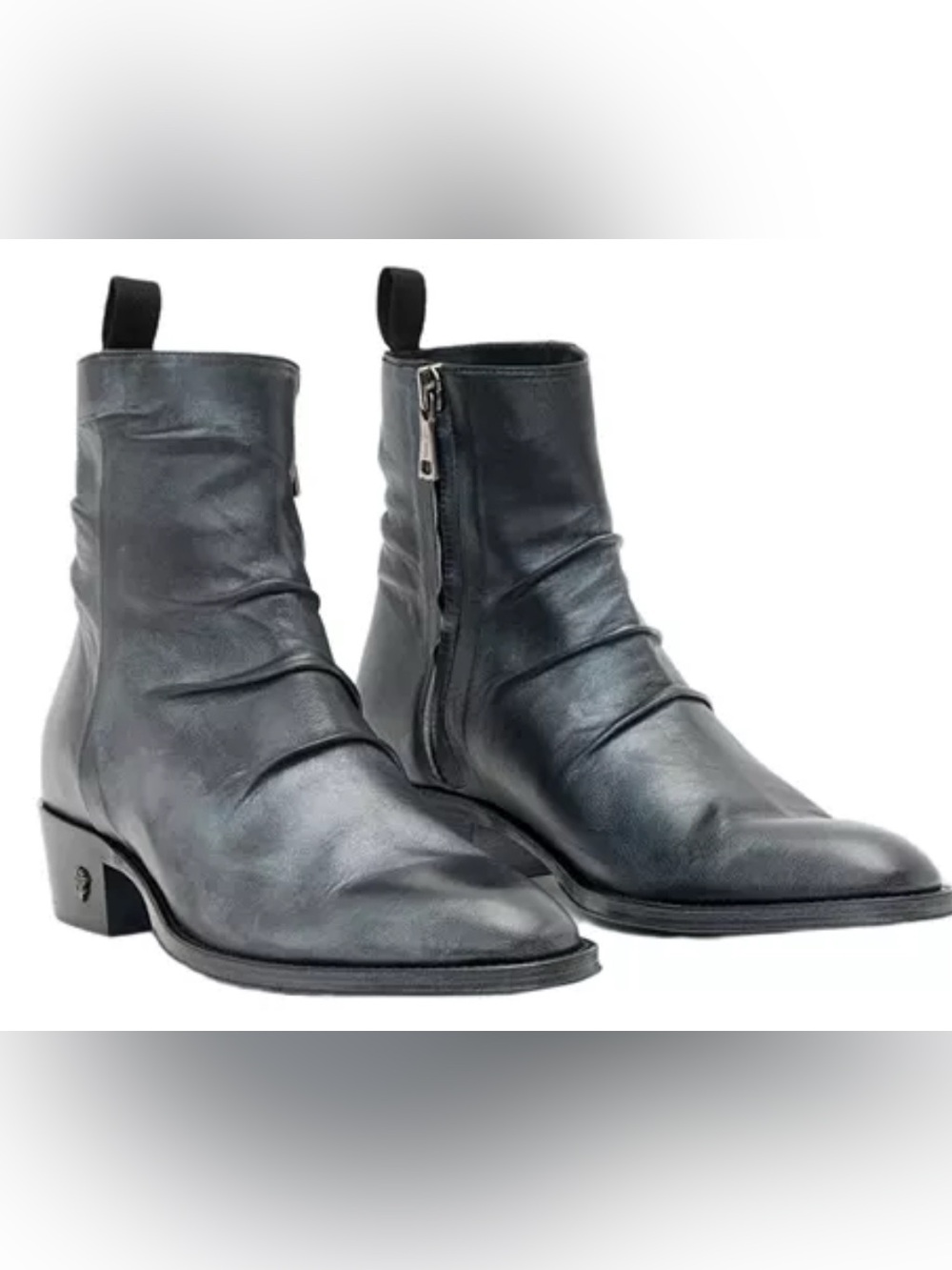 New John Varvatos Collection 25th Anniversary Two Five Zip Boots 9.5 42.5 EU